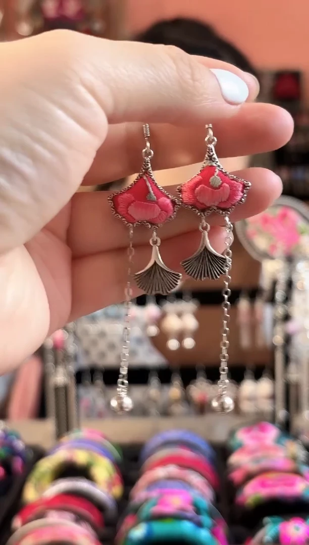 织绣艺枝独绣老绣饰品119