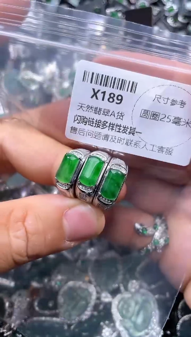 【闪购商品】翡翠颈饰未镶嵌X189戒指 多样性发其一