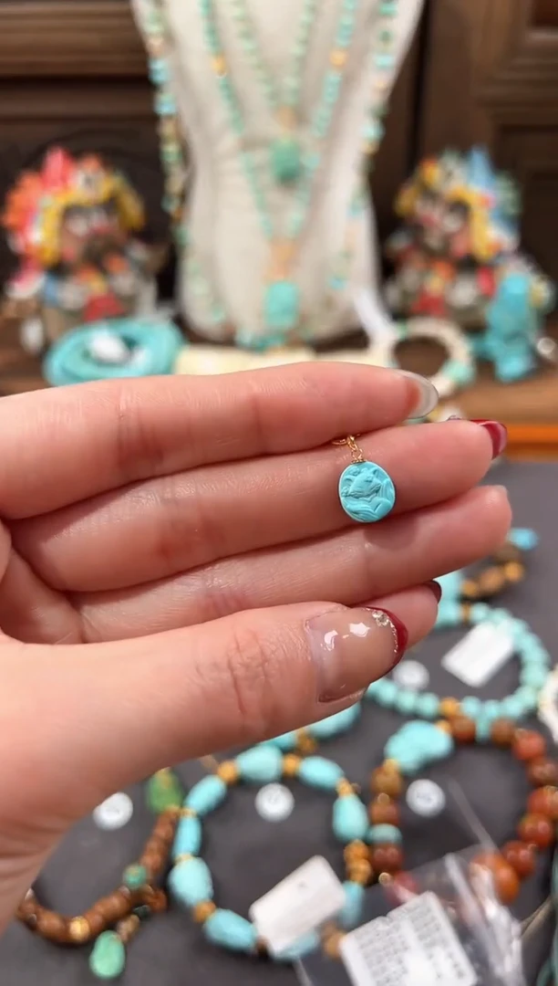 【闪购商品】绿松石提溜18K金镶嵌绿松石提溜