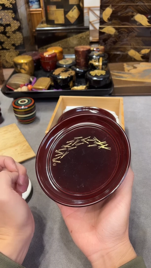 椿皿 五片 大漆漆器大漆漆器