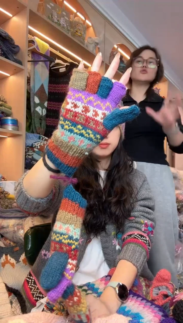 绵羊毛大****e百羊毛五指手套888