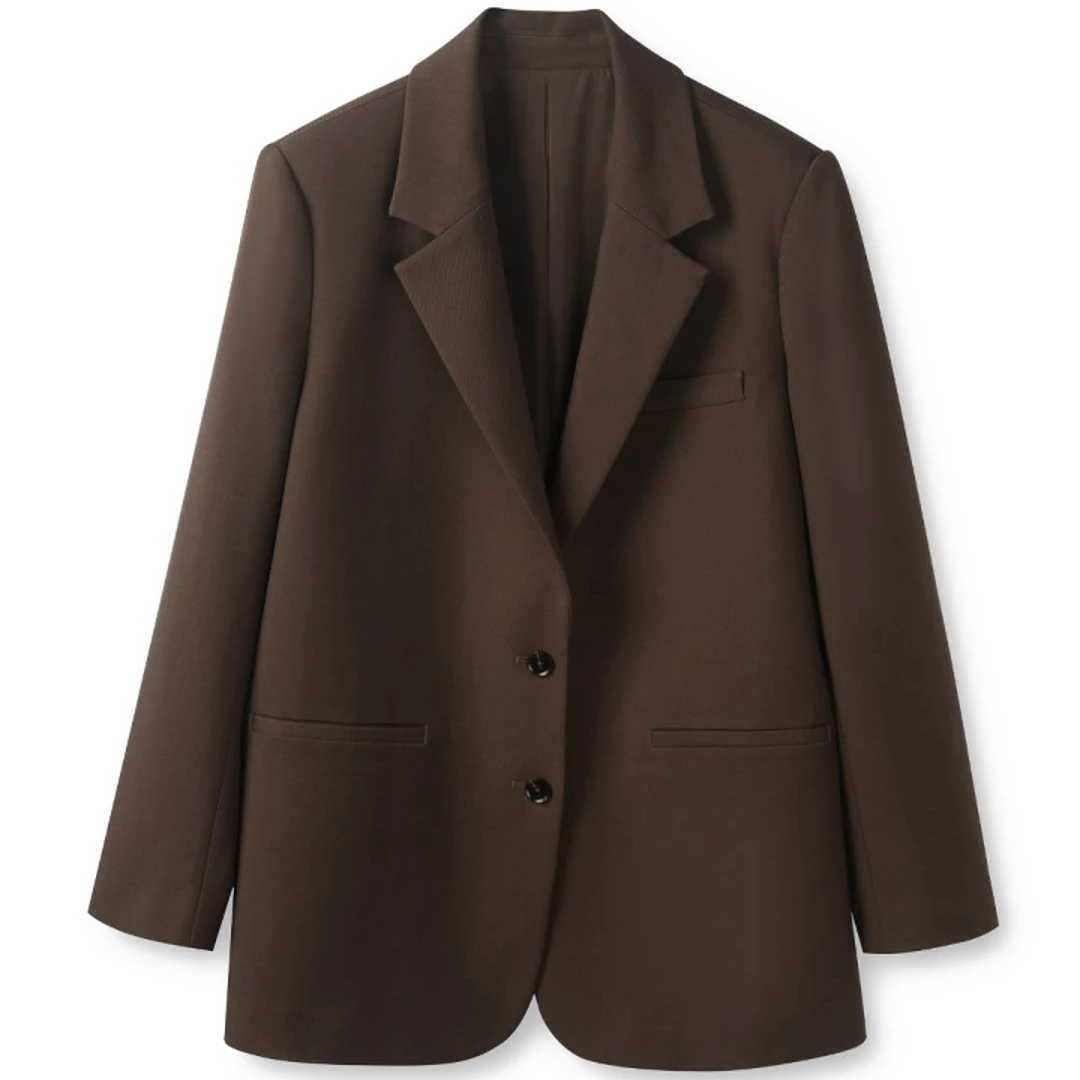 目澈MUCHELL夏季新款【渐进自由】美拉德大码西装外套MDS2XD1006