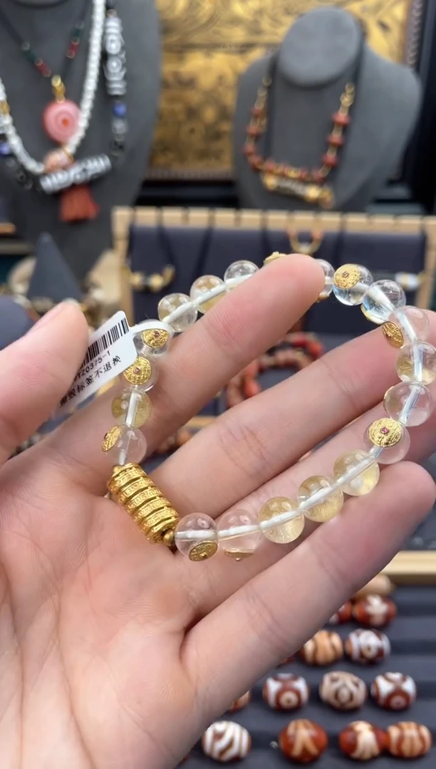 【闪购商品】水晶珠宝半成品银S925镶嵌五条水晶手串