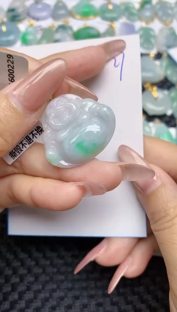 【闪购商品】翡翠颈饰18K金镶嵌天然A货翡翠 27