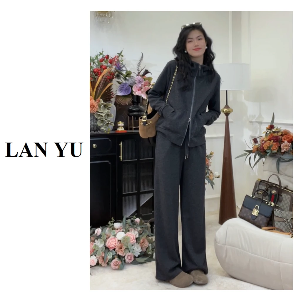 【棉花糖套装】卫衣+卫裤两件套~羊绒混纺外套/松紧腰裤子