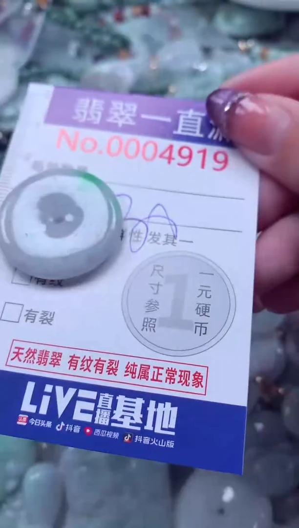 翡翠未镶嵌吊坠(不含链)4919