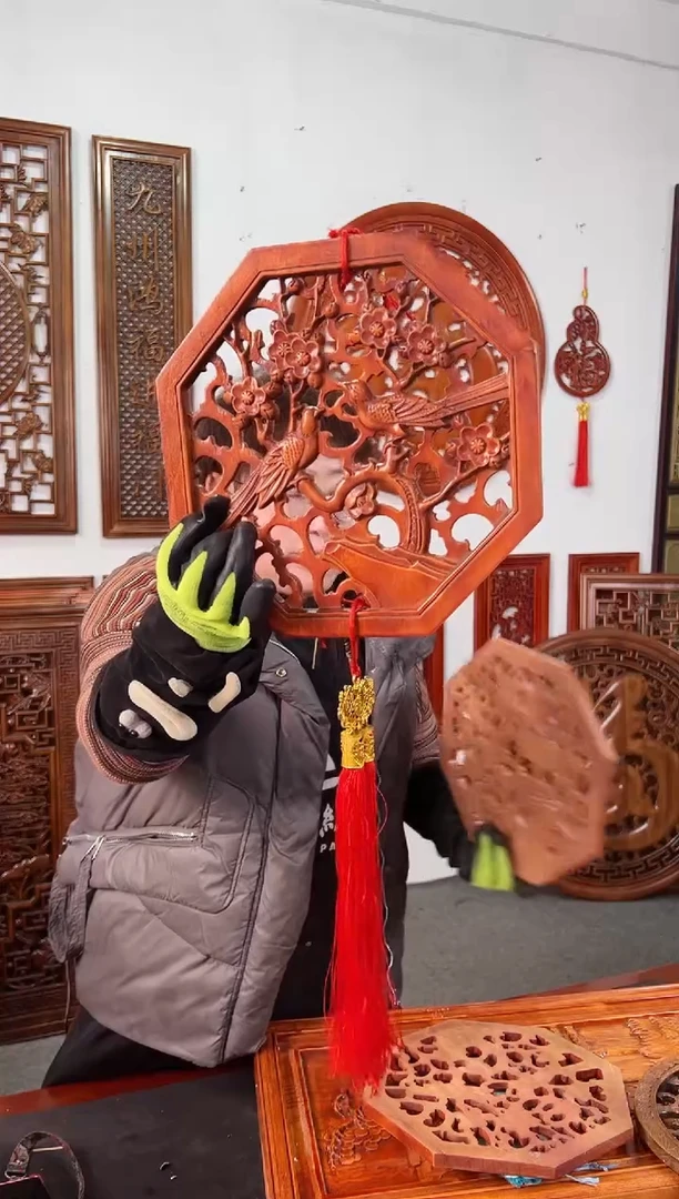 【闪购商品】香榧木木雕30公分 喜上枝头