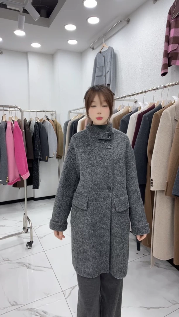 百分百羊毛大衣双面