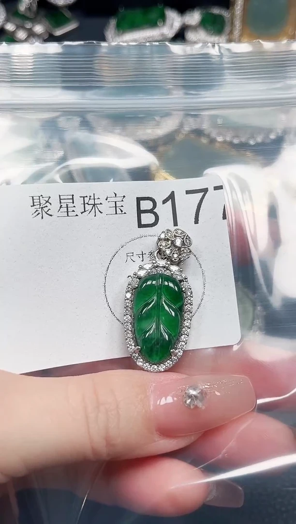 【闪购商品】翡翠颈饰未镶嵌赠皮绳177