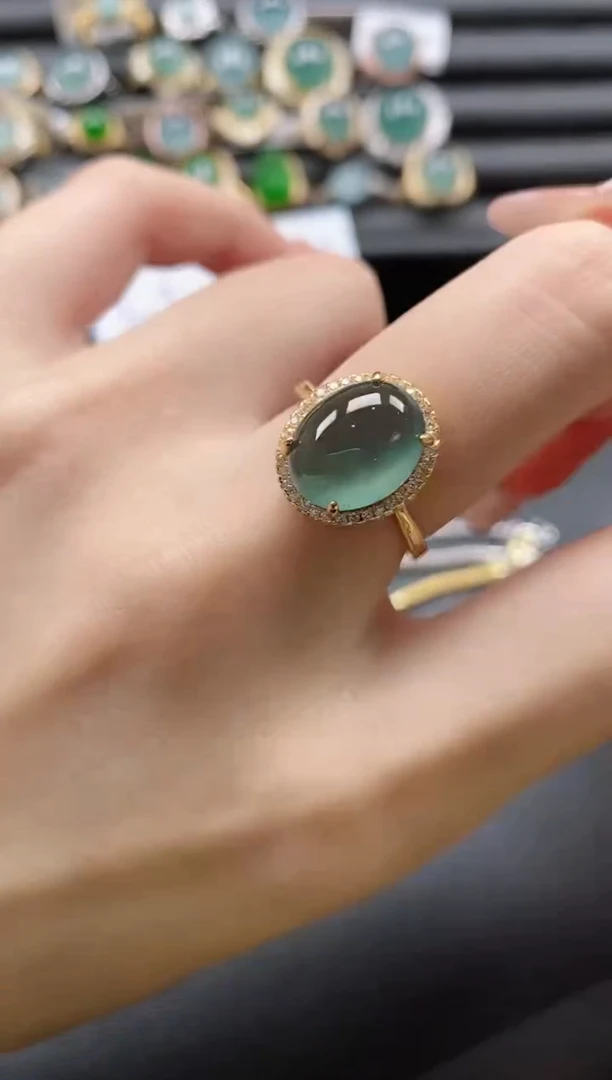 【闪购商品】翡翠戒指银S925镶嵌15151