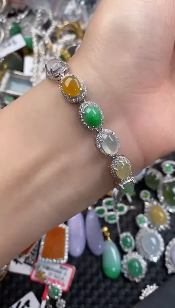 银S925镶嵌戒指翡翠444                7