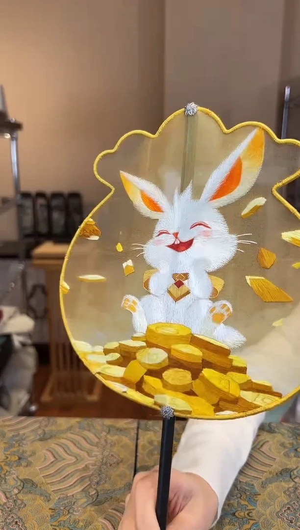 刺绣苏绣手工刺绣扇子