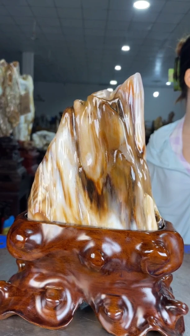 未镶嵌摆件硅化玉10