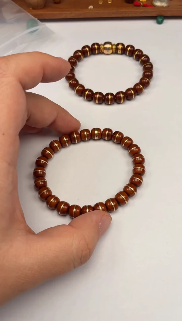 手串橄榄核核尖单圈