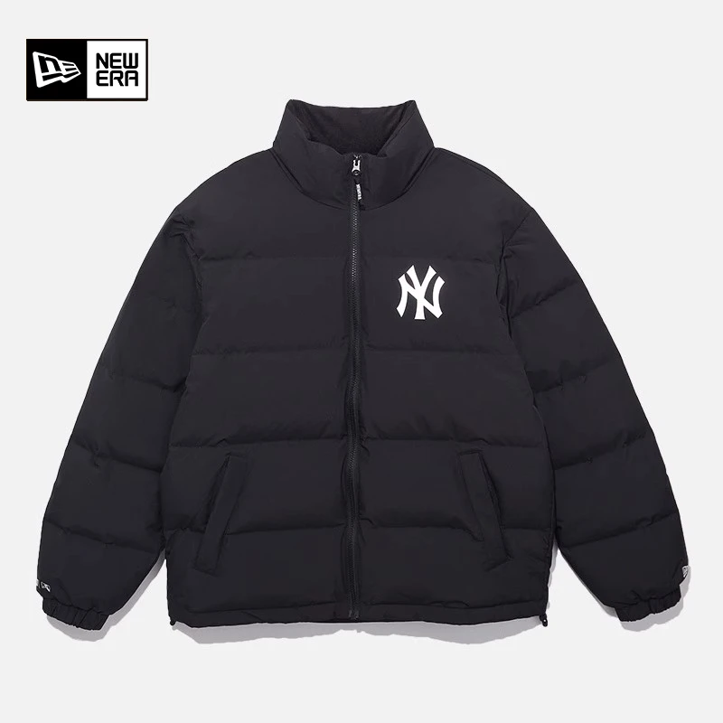 New Era纽亦华秋冬MLB梭织羽绒服男女同款加厚外套NY简约
