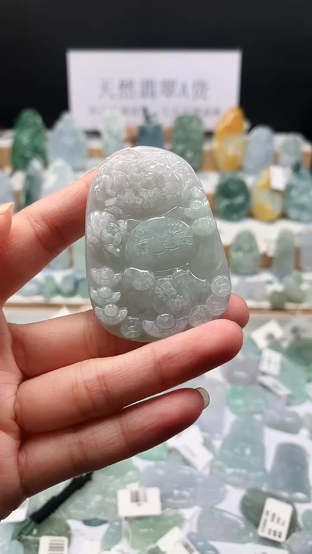 吊坠(不含链)未镶嵌翡翠72招财猫