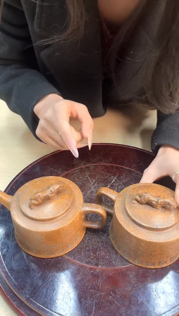 【闪购商品】瓷片D041/乾哥龙纹紫砂壶随缘/一件