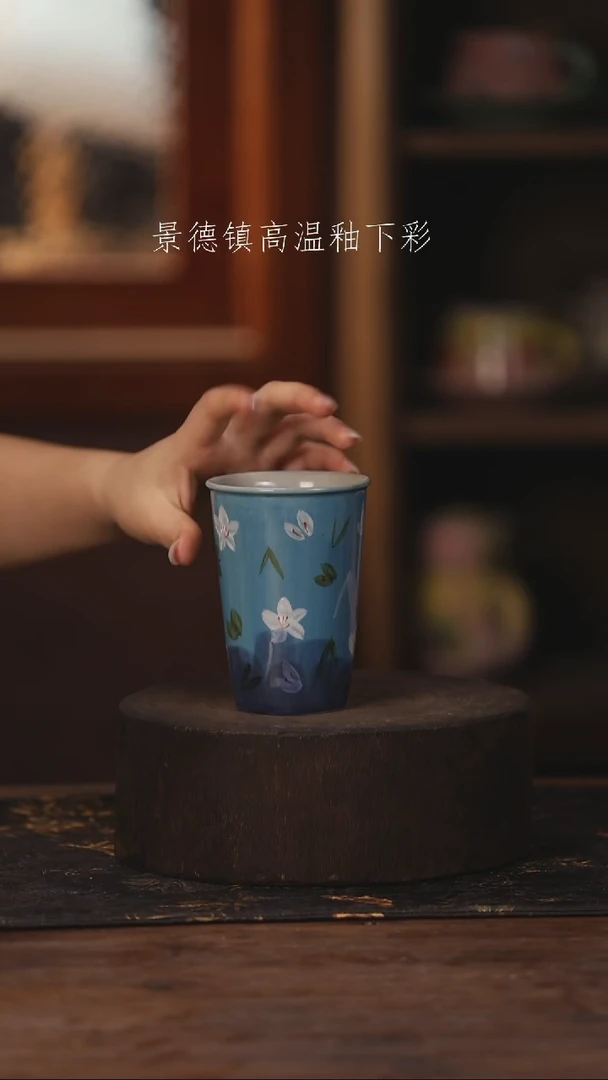 陶瓷景德镇高温釉下手绘陶瓷239