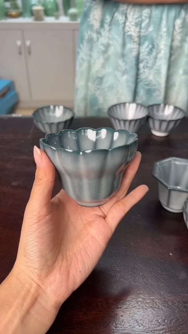 龙泉云间青瓷小米茶器