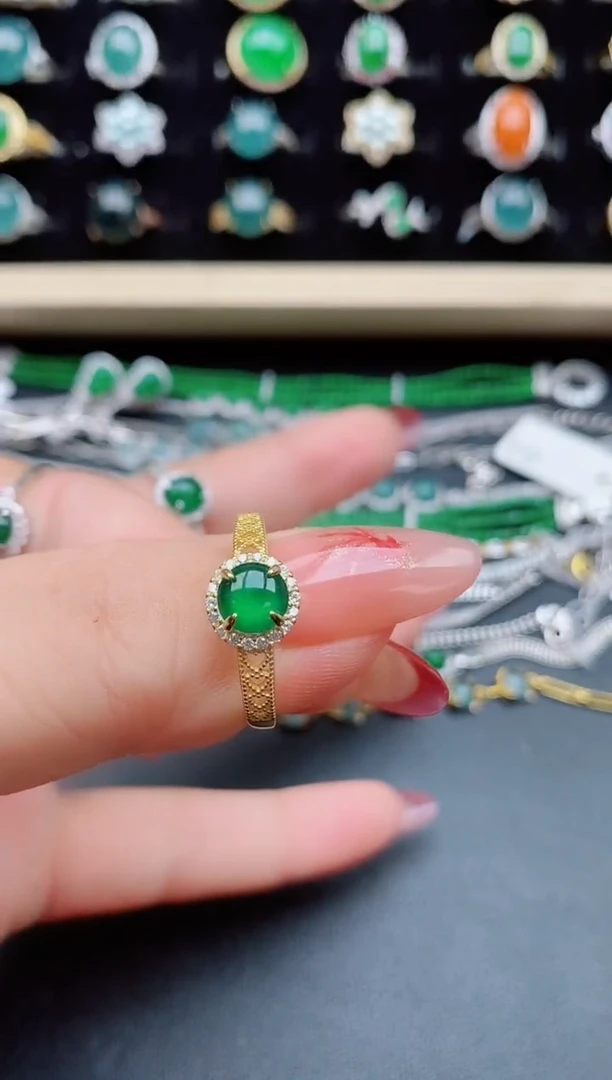 【闪购商品】翡翠戒指银S925镶嵌50858051