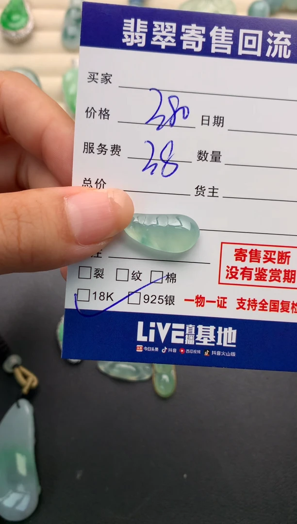 翡翠未镶嵌颈饰10138296