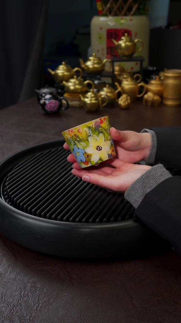 【闪购商品】杯【宜景窑莫奈的花园】手绘可乐杯