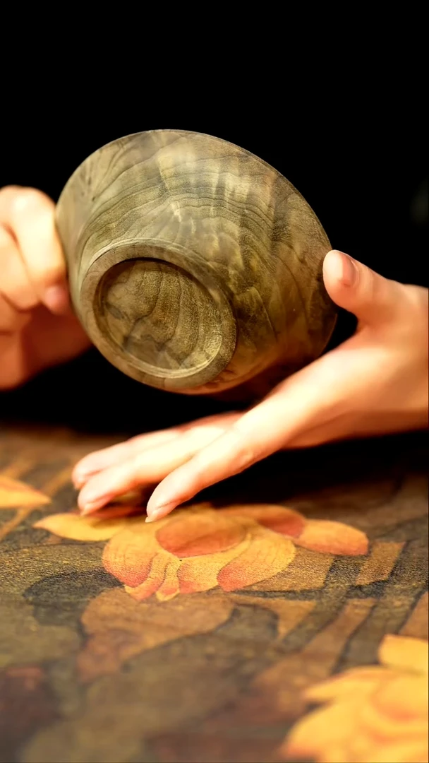 金丝楠【36】一木整雕 木质小碗12直径 带做大漆需等7/10天