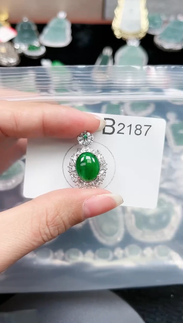 【闪购商品】翡翠颈饰未镶嵌2187赠皮绳