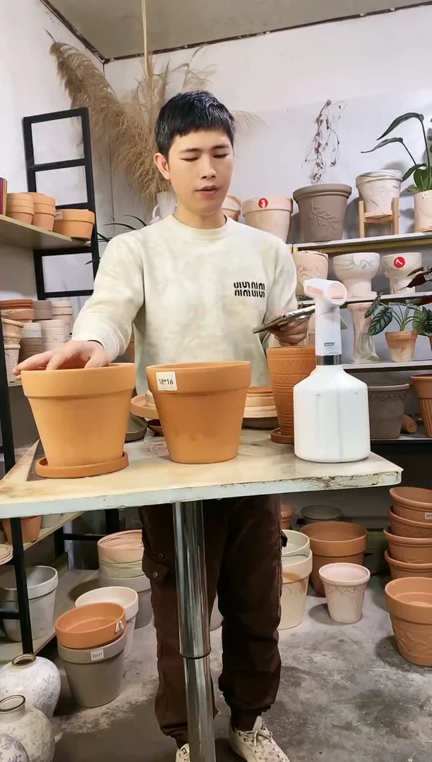 【闪购商品】红陶18*16红陶国际 2盆2托