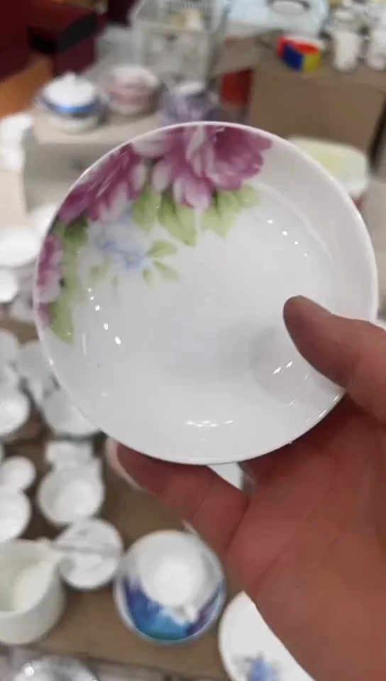 骨瓷4吃碟6个隆达骨瓷