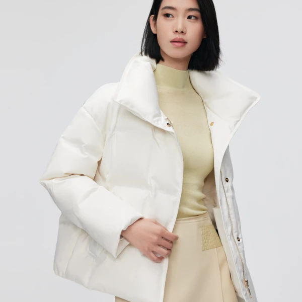 【新中式禅意】波司登冬季户外休闲百搭立领女士外套短款羽绒服4112