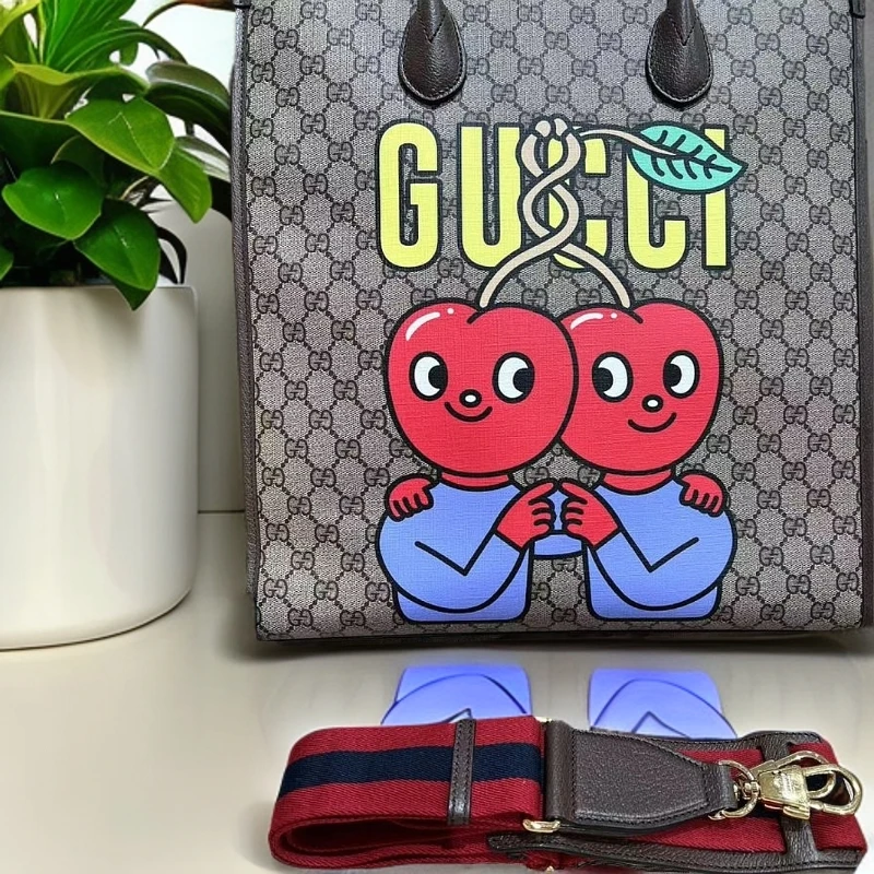 99新 GUCCI/古驰 樱桃印花老花tote包 1154 1286