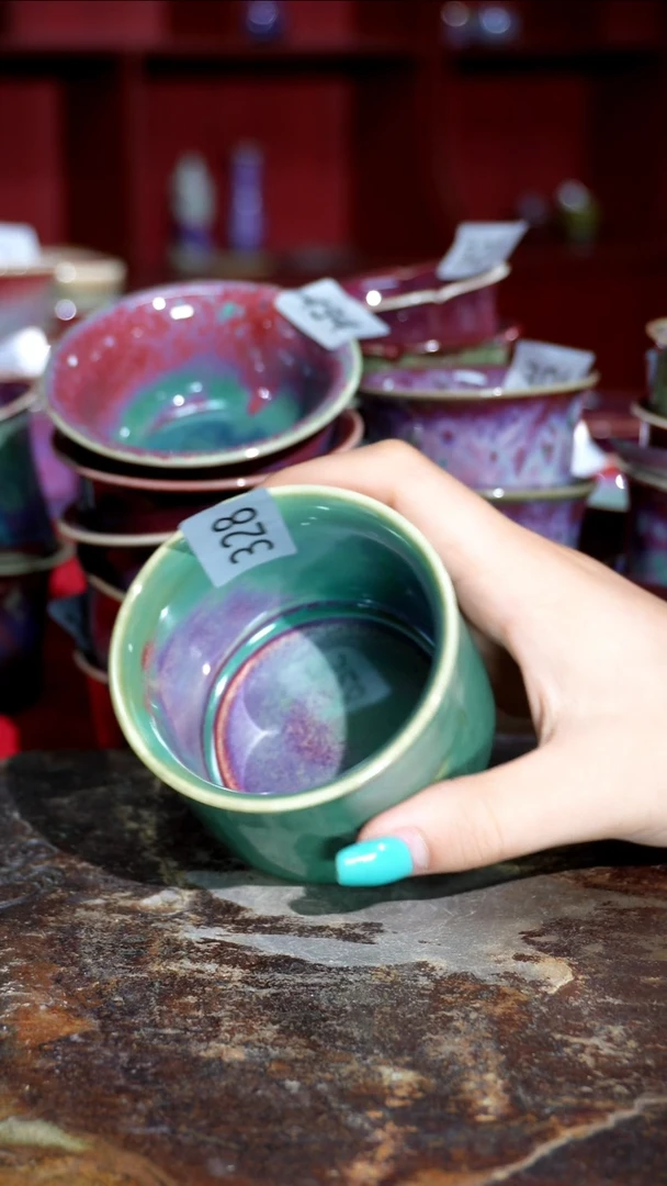 摆件精品窑变钧瓷茶器