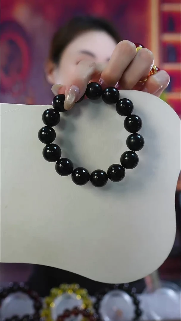 手链琥珀未镶嵌天然翳珀手串 14mm+ 经典款