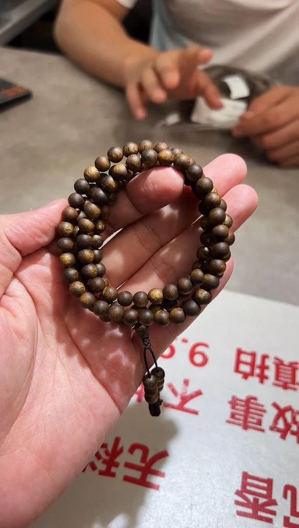 沉香手串绿棋楠长串6mm/14克+ 多样性发其一