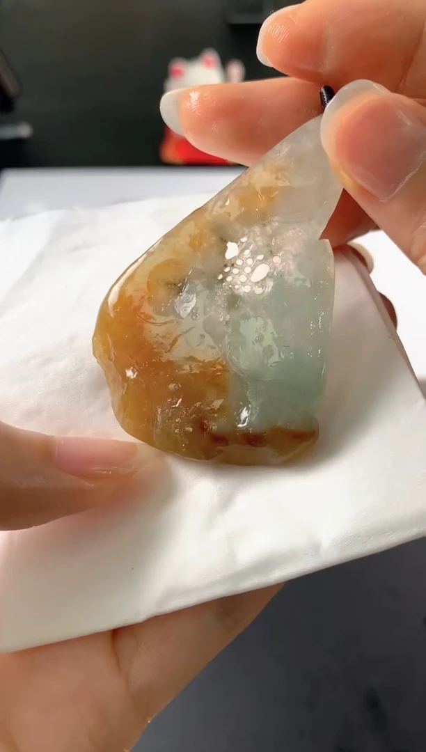 未镶嵌定制翡翠E****儿毛货抛光