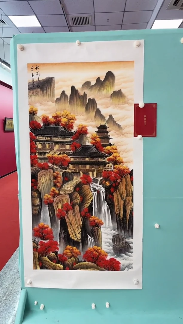 国画房光友8尺山水绘画作品