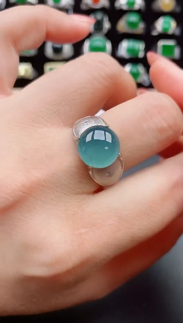 【闪购商品】翡翠戒指银S925镶嵌356586