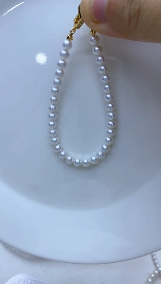 【闪购商品】淡水珍珠手链银S925镶嵌5-6