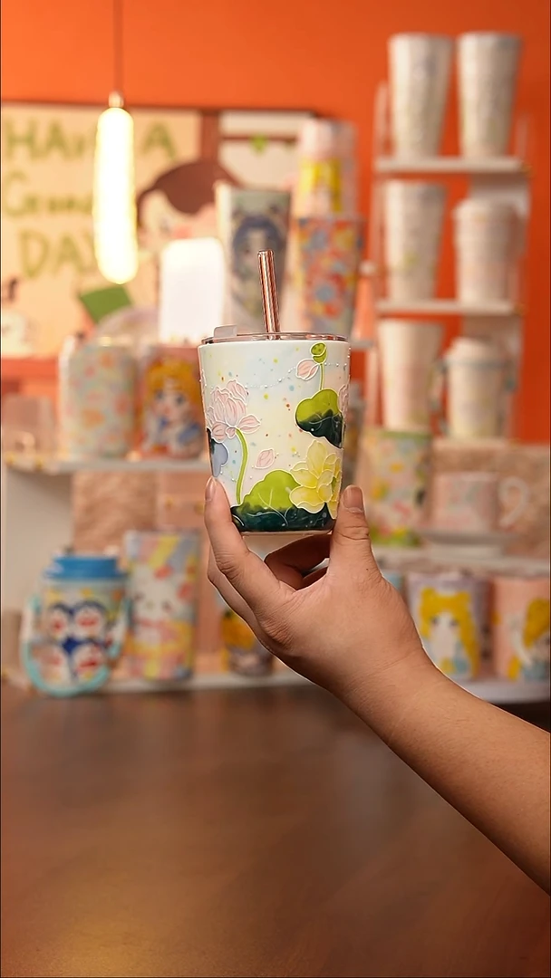 景德镇手工手绘文创陶瓷杯