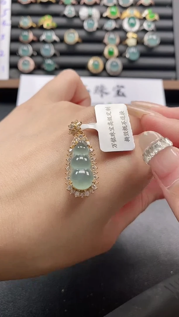 银S925镶嵌戒指翡翠51511