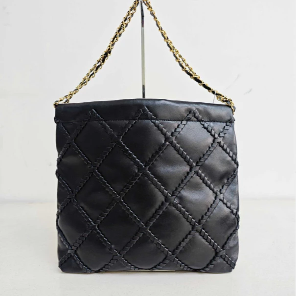 【风生二姐】羊皮菱格链条大容量单肩包 34*5*34CM