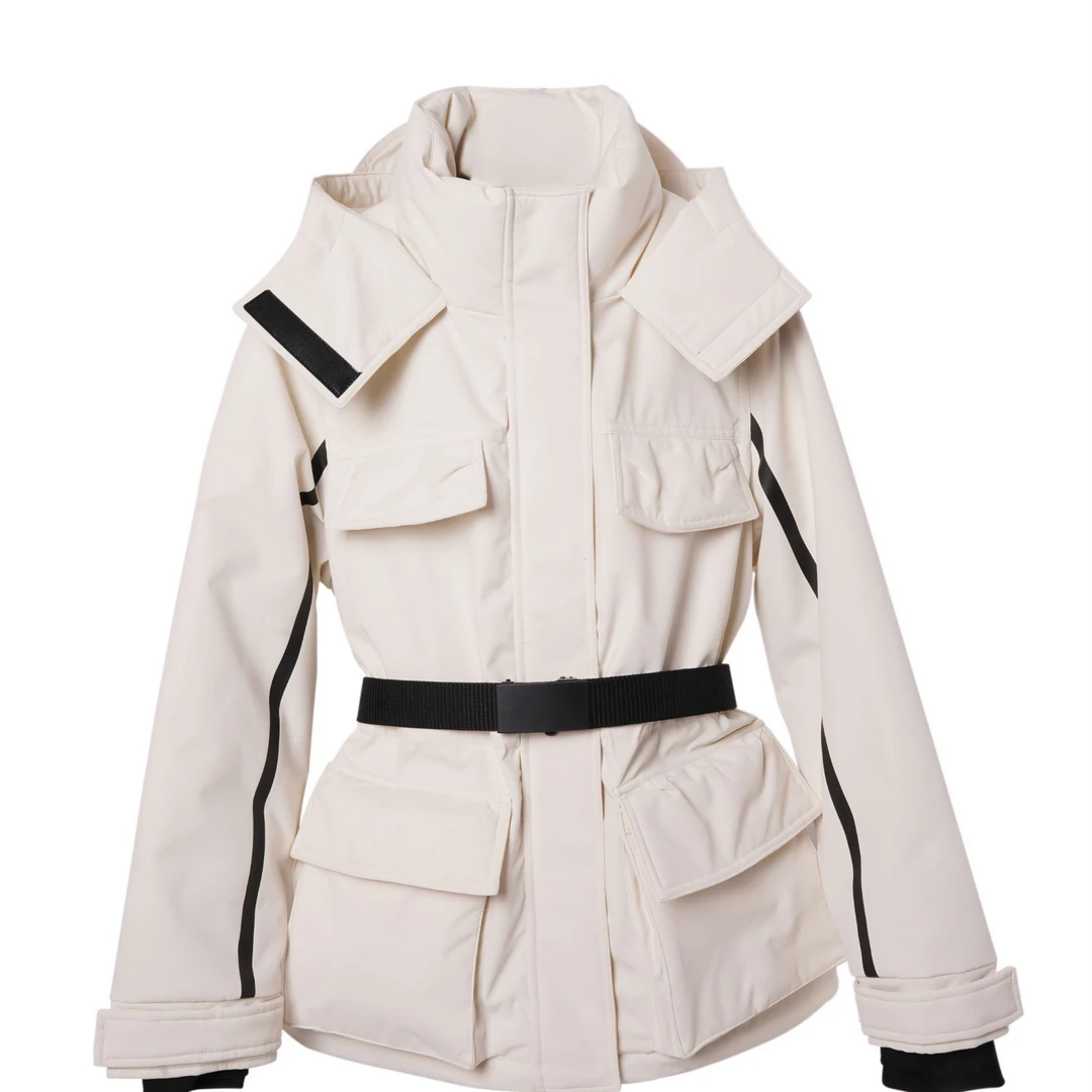 【小蛮腰】 2025气质冲锋衣工装收腰款羽绒服803女款