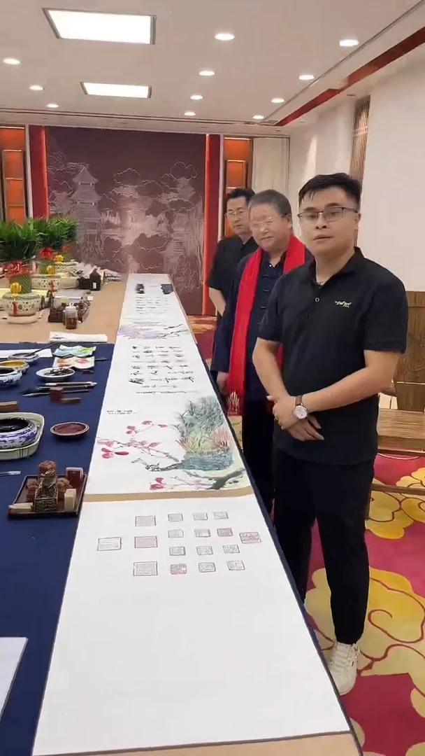 书法黄志军·肖彦江·房君庭 10米书画合作长卷