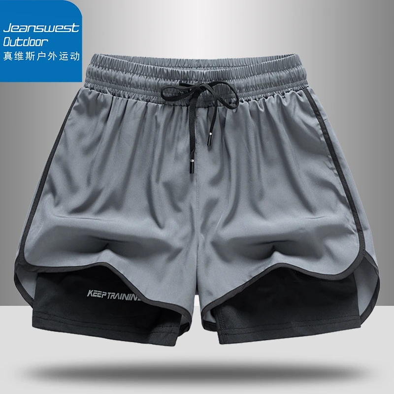 真维斯户外运动跑步健身短裤男士夏季薄款冰丝凉感速干透气三分裤