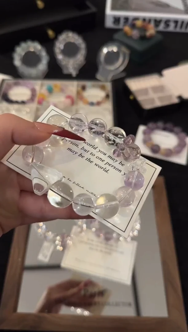 未镶嵌手链水晶白水晶x3680