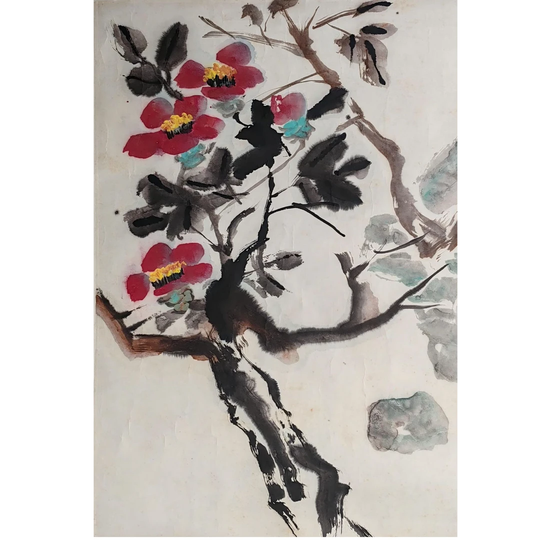 LOT.527 《花卉》55*40cm 纸本设色镜片