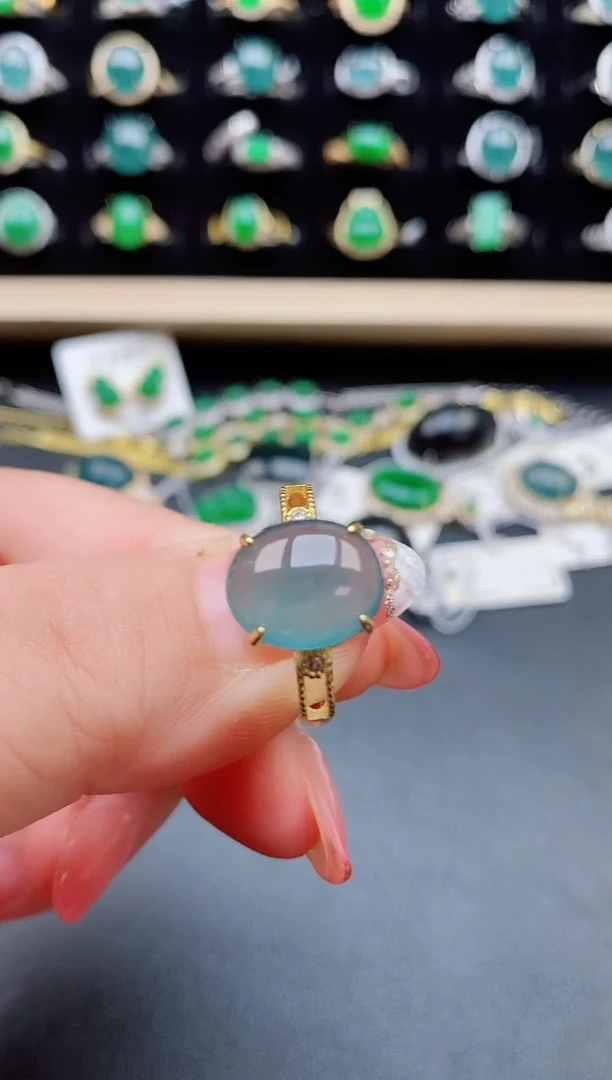 【闪购商品】翡翠戒指银S925镶嵌21212