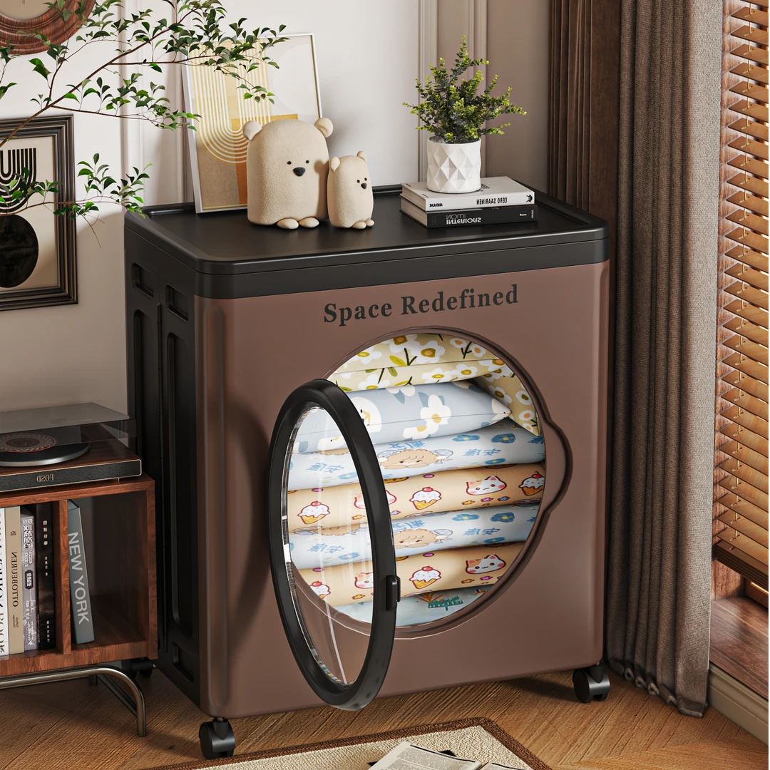 【顺丰上门】翻盖中古收纳箱玩具衣服被子收纳可折叠古典简约收纳箱