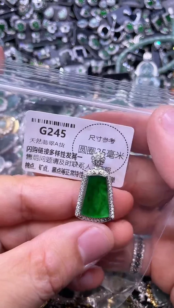 翡翠未镶嵌颈饰G245吊坠